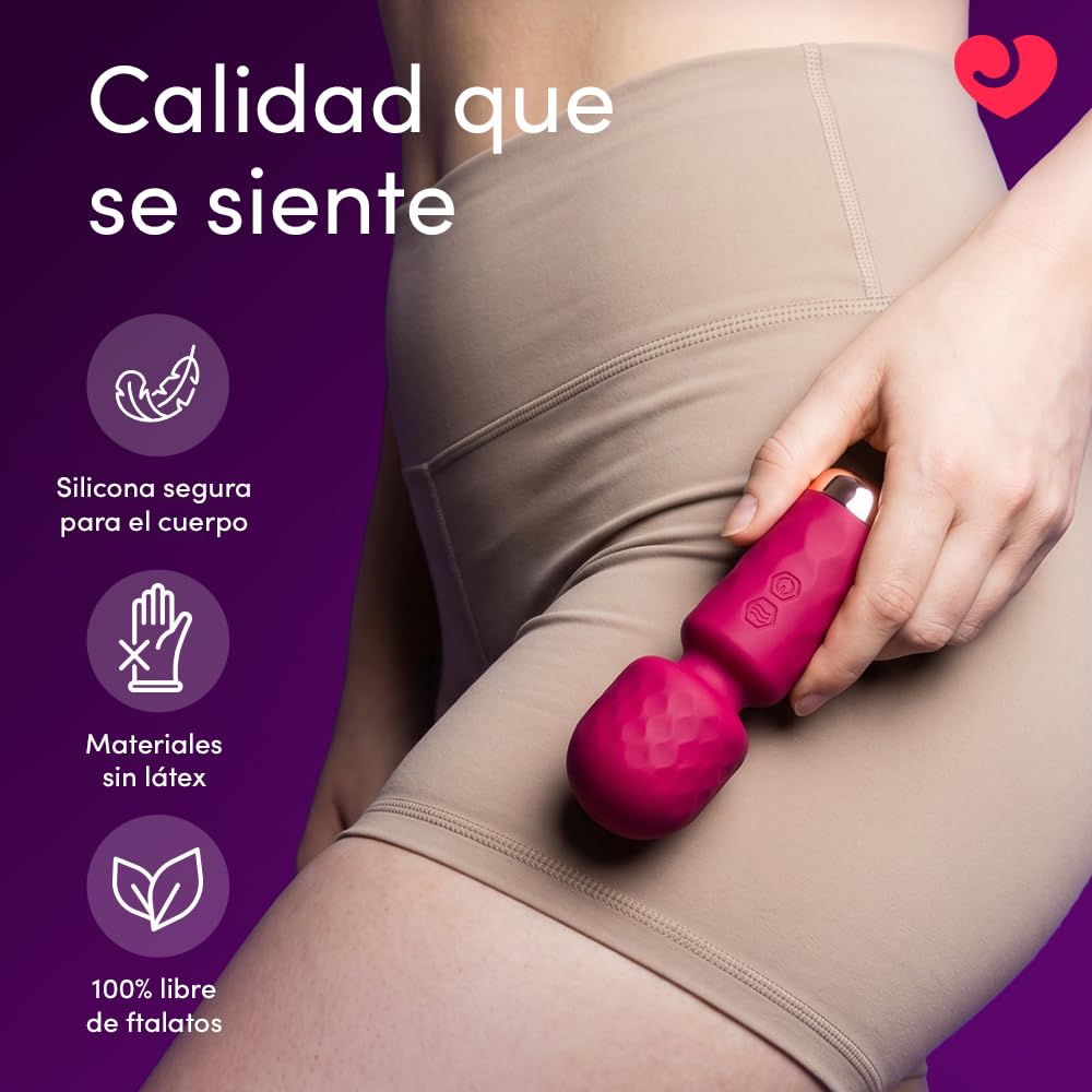Lovehoney Mini Wand Varita Vibrador para Mujer | Estimulador Clitoral de Silicona con 10 Modos | Vibrador Compacto Recargable e Impermeable | Masajeador Íntimo Discreto - Image 5