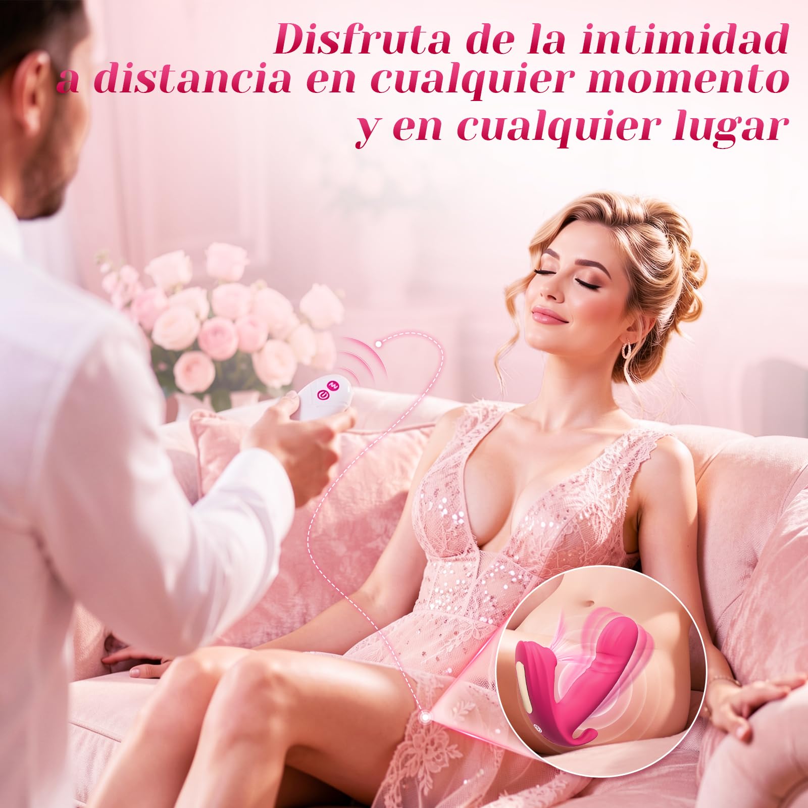 Vibradorador Mujer con Succionador de Clítoris Femenino, Estimulador Externo e Interno con Mando a Distancia, 10 Modos de Succión y 10 Vibraciones, Silicona Suave, IPX5 Resistente al Agua, Recargable - Image 12