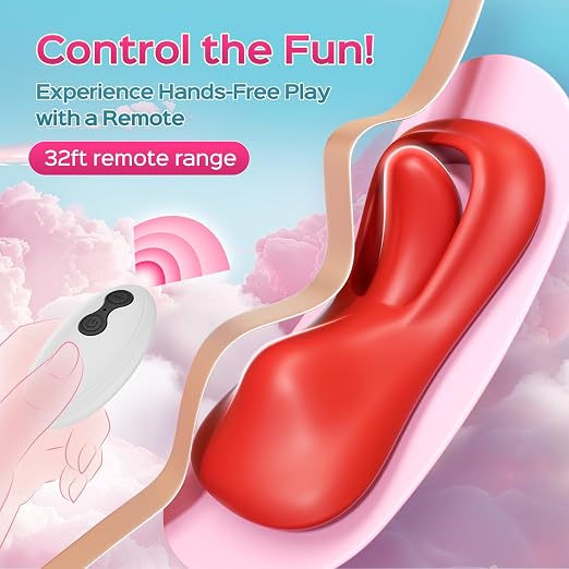 Wearable Vibrator Sex Toys for Women, Remote Control Vibrator with 9 Vibrating Modes, Tongue-Shaped Mini Vibrators Adult Toys, Panties Clitoral Stimulator Pleasure Tools for Female and Couples - Image 4