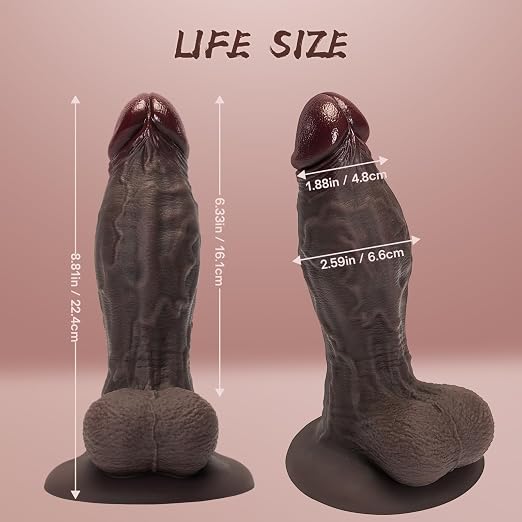 Realistic Dildo Huge Thick Dildo, Sex Toy 8.85" Dual Density Huge Silicone Suction Cup Dildos & Strap on Dildos for Hands-Free Play - BBC Big Anal Dildo Adult Toys Sex Toys for Men and Women - Image 6